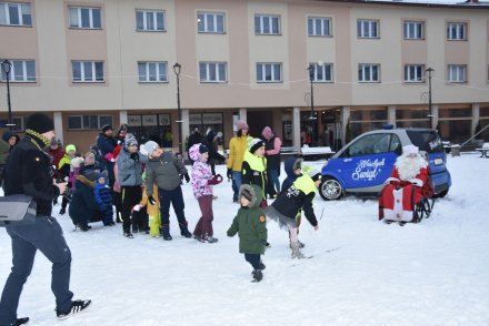 Mikołaj odwiedził wiślańskie doliny, był tez w centrum, na Placu Hoffa